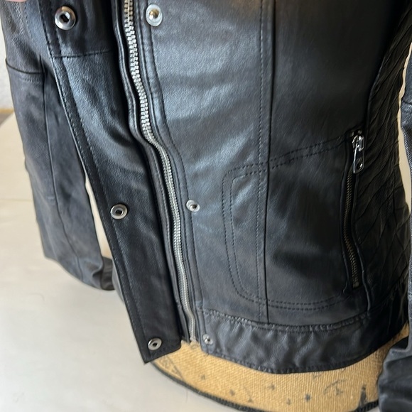 COLE HAAN LEATHER JACKET XS - Picture 10 of 16